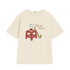 Áo thun cotton Cà phê sữa đá MMKEY