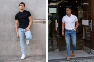 Quần Jeans với áo polo